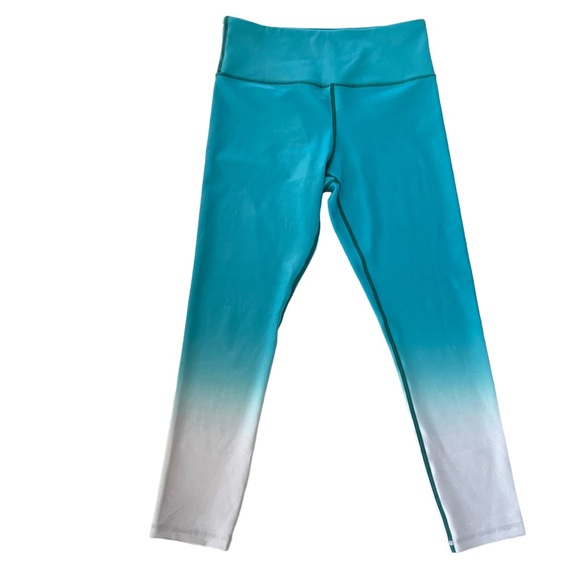 Zyia Leggings Womens 6-8 Light N Tight Ombre Metallic Teal Venom Snake Blue - Picture 2 of 14